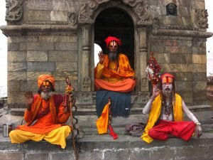 Yoguis en Katmandú