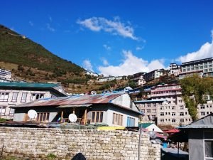 Namche Bazar en el Himalaya